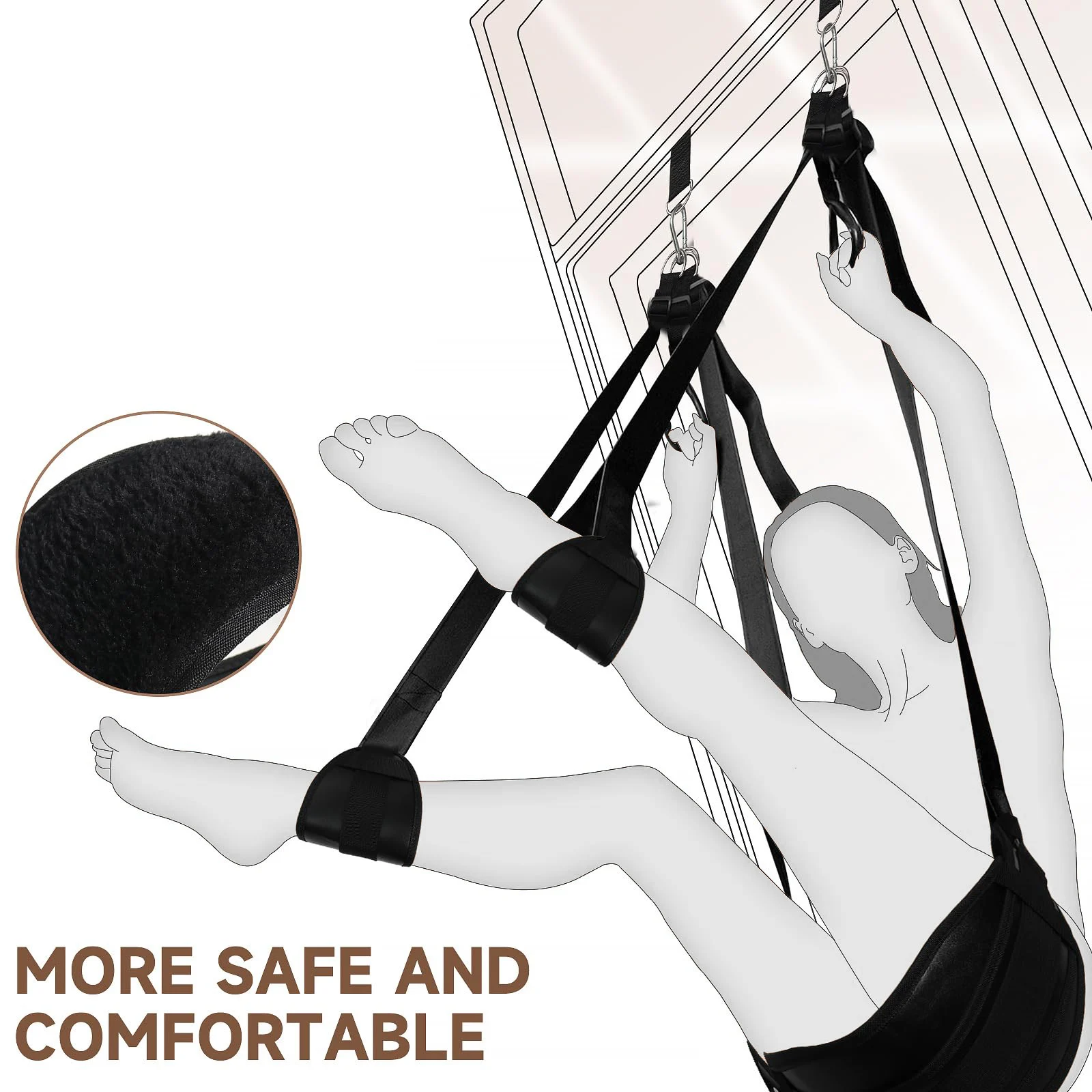 Hanging Sex Door Swing BDSM Sex Toys for Couples Fetish SM Bondage Restraints Adults Games Furniture Swings Over The Door sex toys sex swings