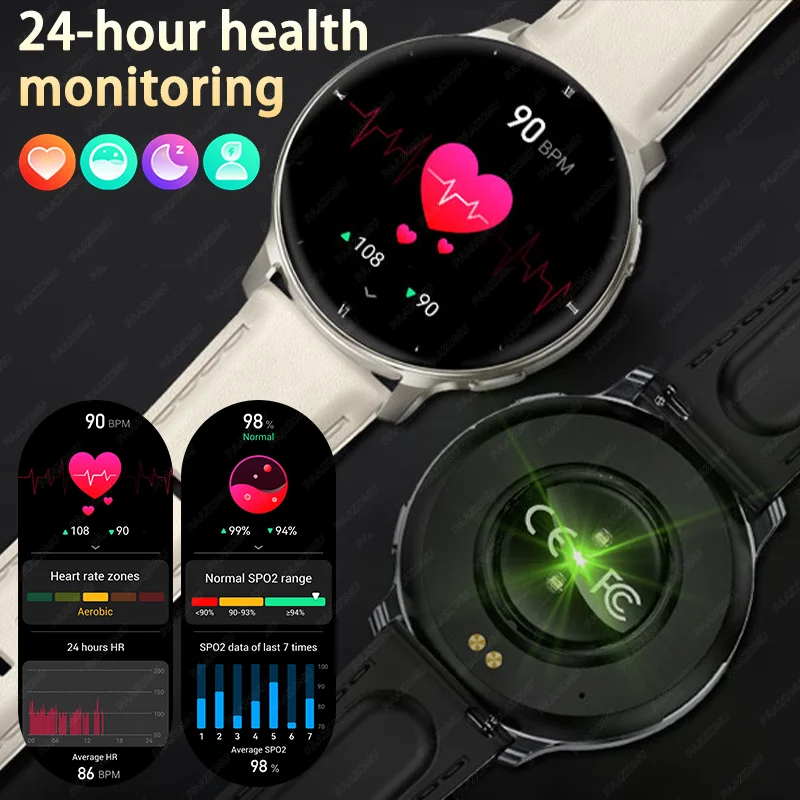 2026 새로운 초박형 내구성 여성 스마트 시계 1.32 Amoled 스크린 스포츠 건강 피트니스 LED 손전등 블루투스 통화 스마트 워치