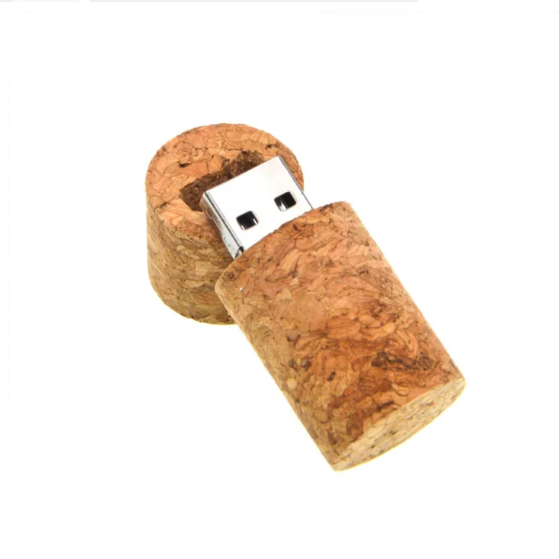10개/세트 무료 로고 맞춤형 나무 코르크 USB 플래시 드라이브 우드 플러그 펜드라이브 4GB 8GB 16GB 32GB 64GB 메모리 스틱 웨딩 선물