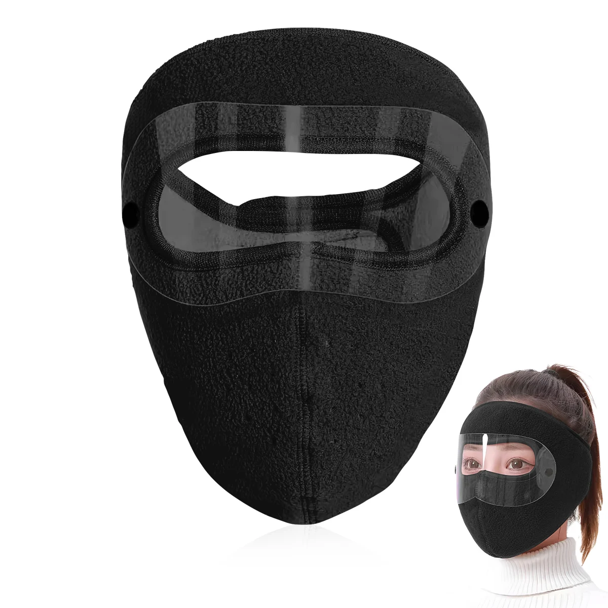 Winter Cycling Mask Fleece Thermal Windproof Full Face Mask Ski Fishing Headwear