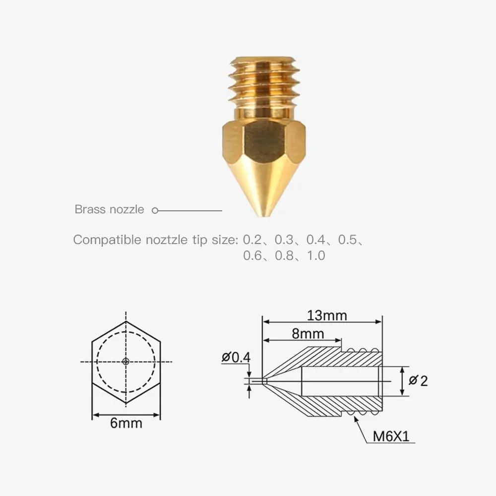 Creality 오리지널 실리콘 양말 및 0.4mm 노즐, Ender 3 /3 V2/Ender-3pro, CR-6 SE, CR-10 Smart용 실리콘 커버 ?