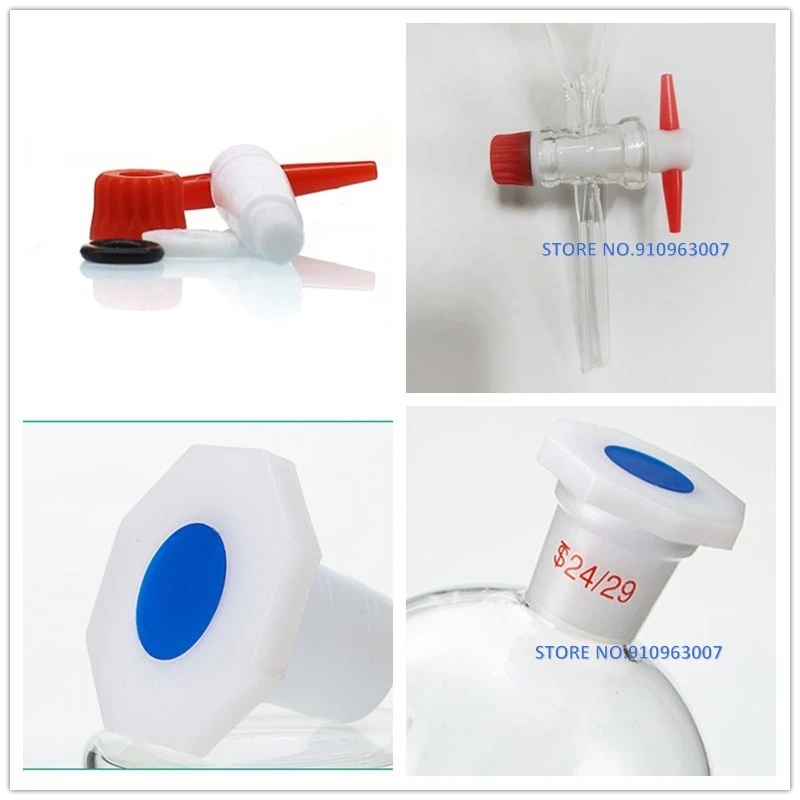 1pcs Pear-shaped Separating Funnel with PTFE Piston Clear and Thick 30ml To 1000ml for Lab Experiment lab glass supplies lab separatory funnel