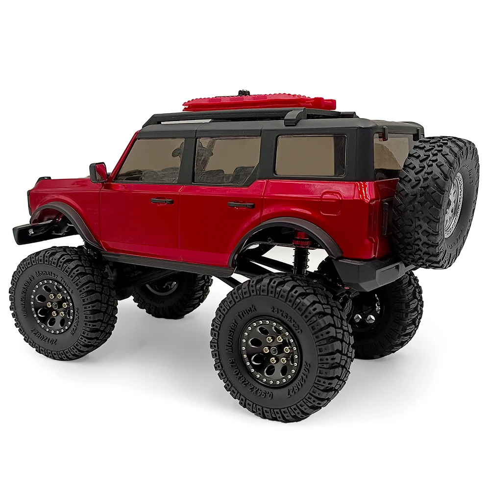 YEAHRUN 4PCS Mud Terrain Tires Wheels Rubber Tyres for 1/18 TRX4M Bronco Defender, 1/24 Axial SCX24 RC Micro Crawler Car