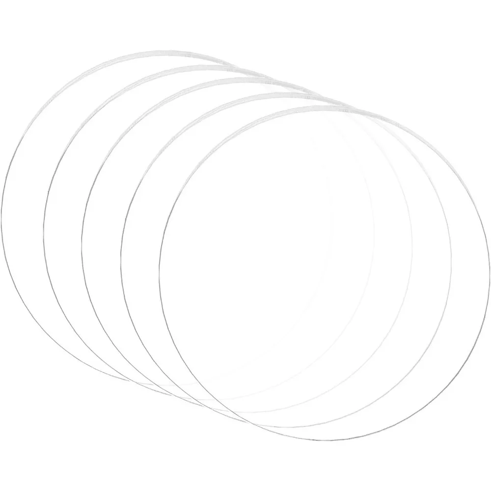 5PCS 5 Inch Clear Acrylic Sheet Round Circle Dis Acrylic Sheet for Decoration Office Sign Coasters and Other DIY Project 3mm