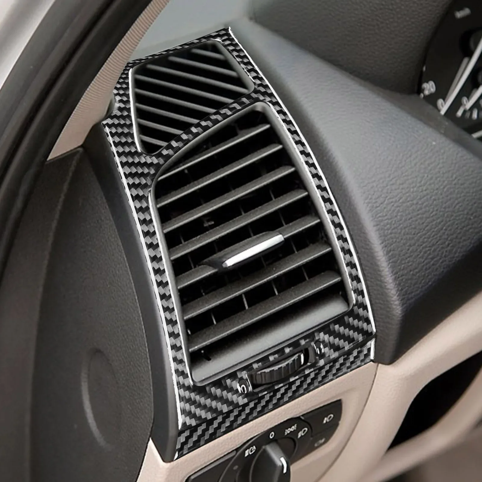 For BMW E81 E82 E87 E88 1 Series Interior Accessories 2008-2013 Gear Shift Knob Dashboard AC Outlet Carbon Fiber Cover Stickers
