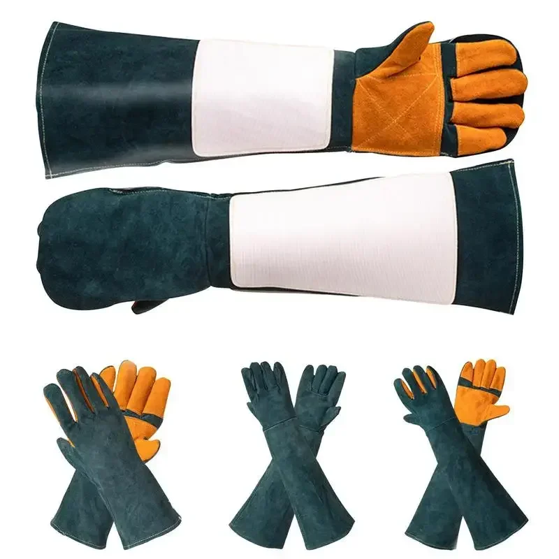 Animal Handling Gloves Extreme Heat and Fire Resistant Gloves Bite Proof Animal for Cat Dog Bird Pet Trapping Supplies