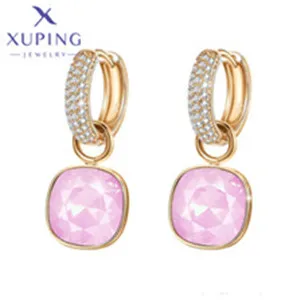 Xuping Jewelry Modische Damen-Huggies-Ohrringe mit buntem, blumenförmigem Synthese-Zirkonia 98251 – Detail 22
