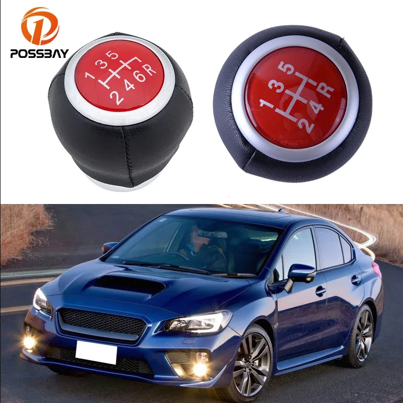 Alu-Schaltknauf Für Subaru BRZ & WRX STI - 6-Gang Manuell In Rot - M12x1,25 Gewinde