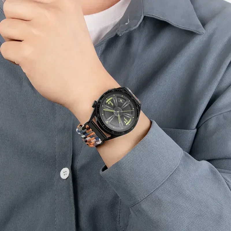 20mm 22mm Braided Nylon Strap for Huawei Watch GT/GT3 Pro/Amazfit GTR/GTS Magnetic Bracelet Band for Samsung Galaxy Watch 6 5 4