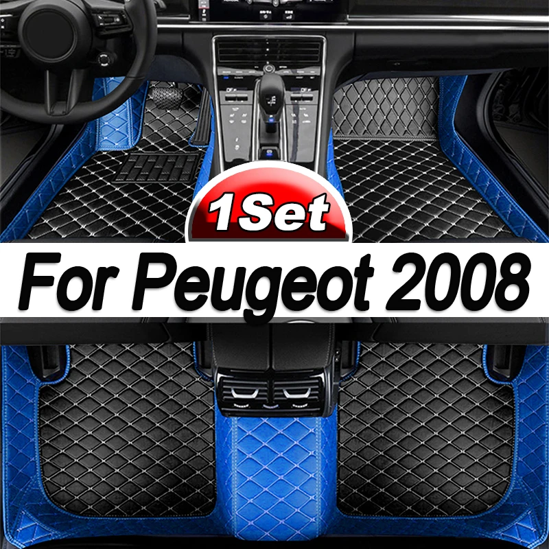 

Автомобильные 3D коврики на заказ для Peugeot 2008 2014-2019 3008 4008-2017, аксессуары для интерьера, искусственная кожа