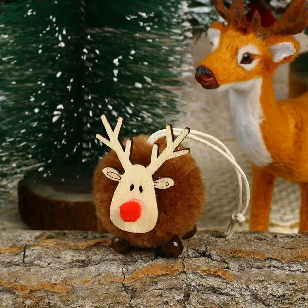 

Hanging Christmas Charm Colorful Christmas Elk Plush Doll Festive Hanging Ornament for Tree Party Decoration New Year Gift Soft