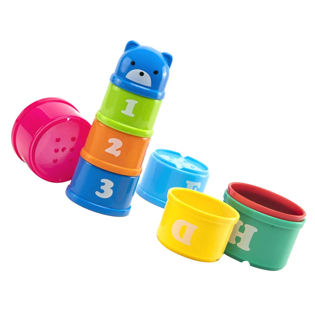 

Children's Stacking Cups Educational Toys Folding for Kids Taste Childrens