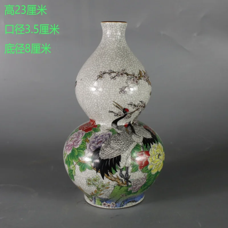 

Старинная керамика Цзиндэчжэнь, Qianlong, пастель, Fushou, кран, украшение для дома, коридор, винный шкаф, украшения