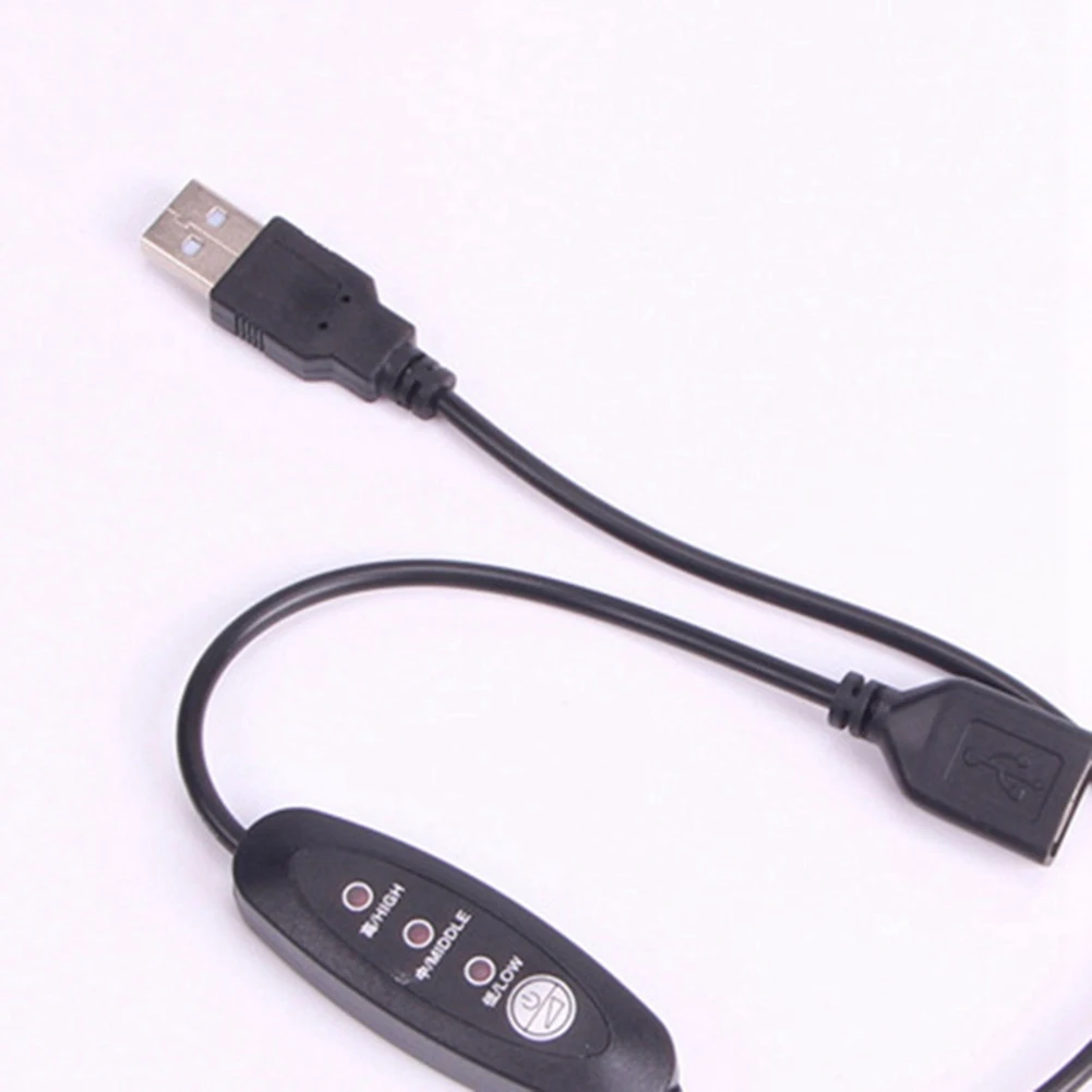 USB 5V-12V Temperature Controller Heater Thermostat 3-Speed Adjustable 24W 5