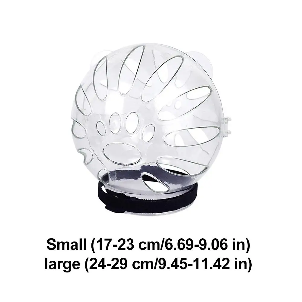 Cat Muzzle and Boots Anti Bite Cat Breathable Hood Anti-Licking Clear Reusable Helmet with Paw Cover Anti-Scratch Paw Shoes