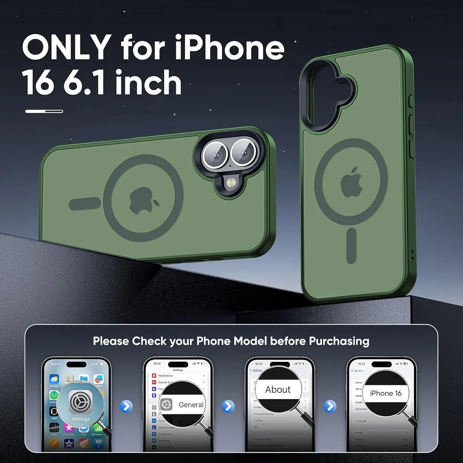 Matte Green Magnetic Phone Case Cover