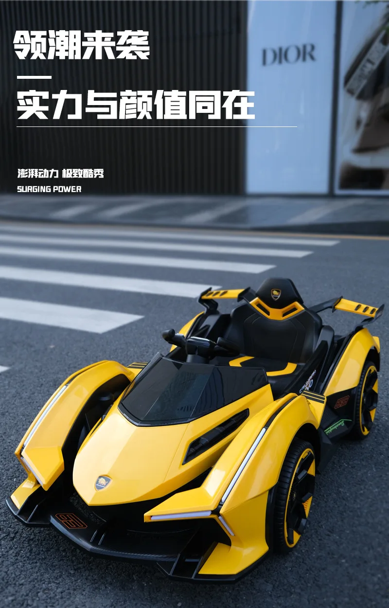 Super Sports Car Electric Ride On Car Four-Wheel Drive 12V Remote Control Baby Car Charging Electric Cart To Drive 6 Super Sports Car Electric Ride On Car Four-Wheel Drive 12V Remote Control Baby Car Charging Electric Cart To Drive