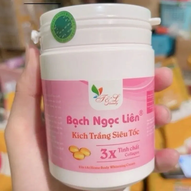 Kem k&iacute;ch trắng bạch ngọc li&ecirc;n 3X tinh chat collagen 2in 1 at home kem body si&ecirc;u trắng Remove dark, brighter whiteness 250g