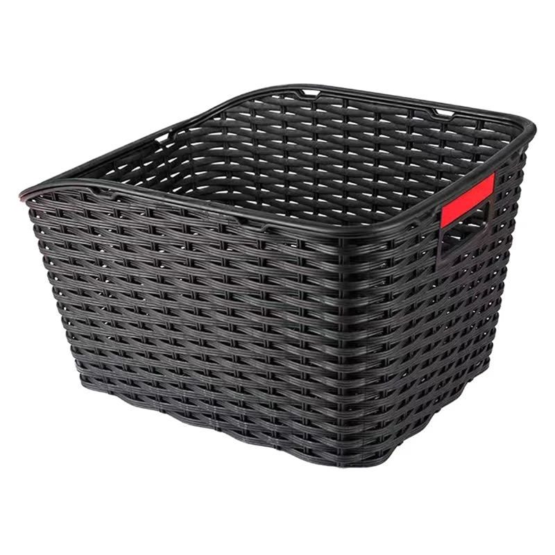 

Rear Bike Basket Bike Basket Rear Black Rack Mounted Bicycle Cargo Mounts To The Back Rack Of Adult , Ebike And Bikes