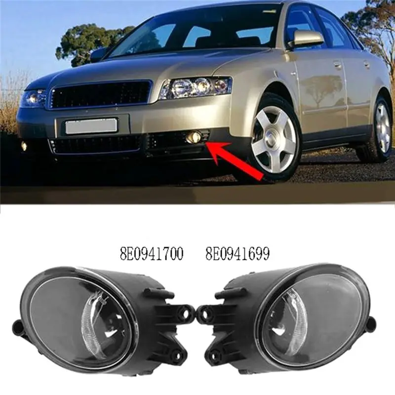 A65X-자동차 앞 범퍼 안개등 램프 A4 B6 2001-2005 자동차 스타일링 할로겐 안개등 램프 라이트