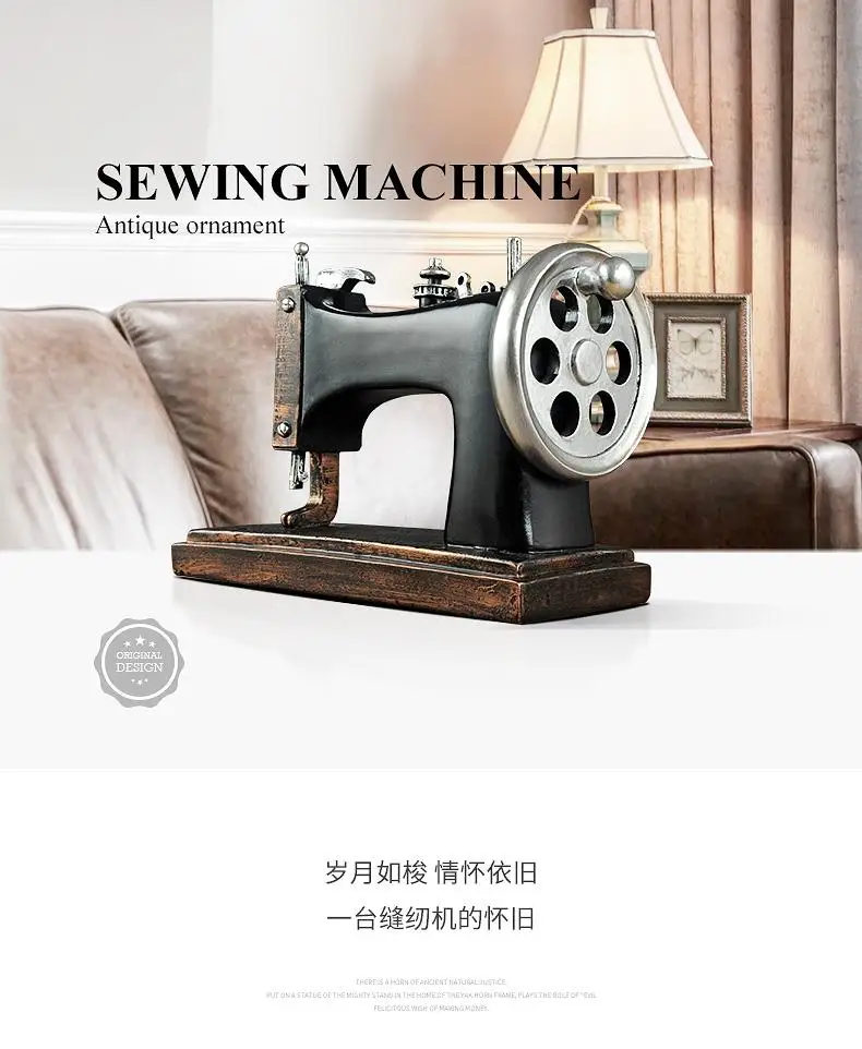 

Creative and nostalgic sewing machine models, vintage decorations, small ornaments, grocery stores, clothing stores