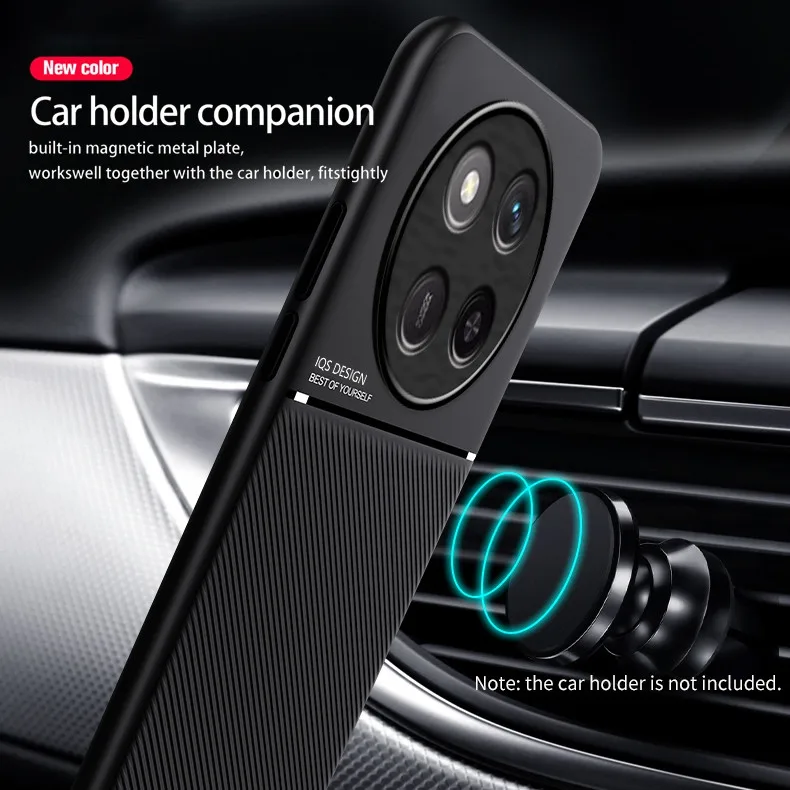 Magnetic Rugged Protective Phone Case with Built-in Metal Plate