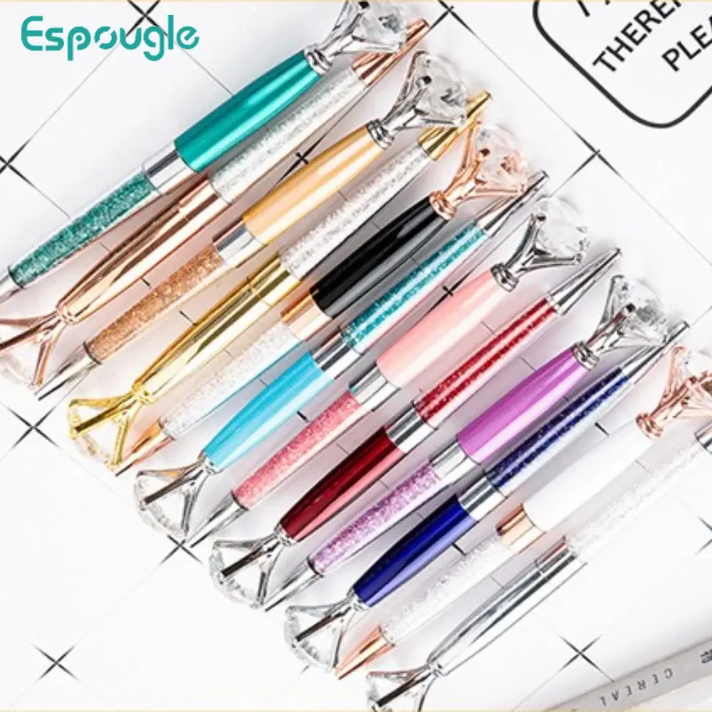 

200pcs Portable Ballpoint Pen 15.3cm Crystal Diamond Advertising Gift Pen for School Office Student Stationery