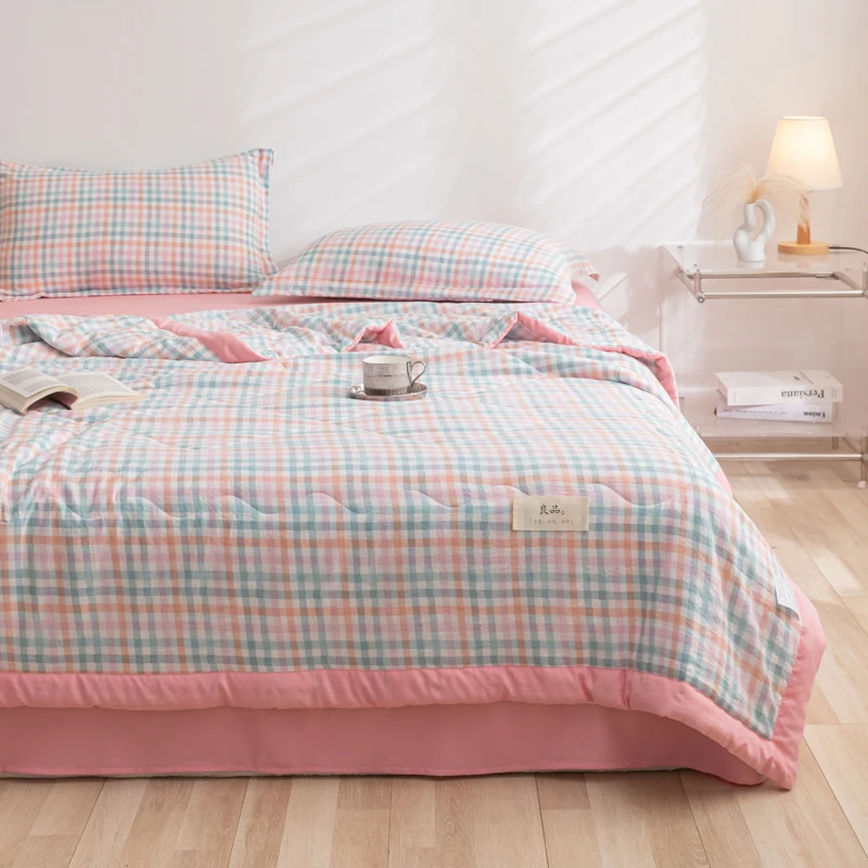 Summer Quilt Summer Quilt Set Japanese spring and summer air conditioning quilt single summer quilt cooler multicolor