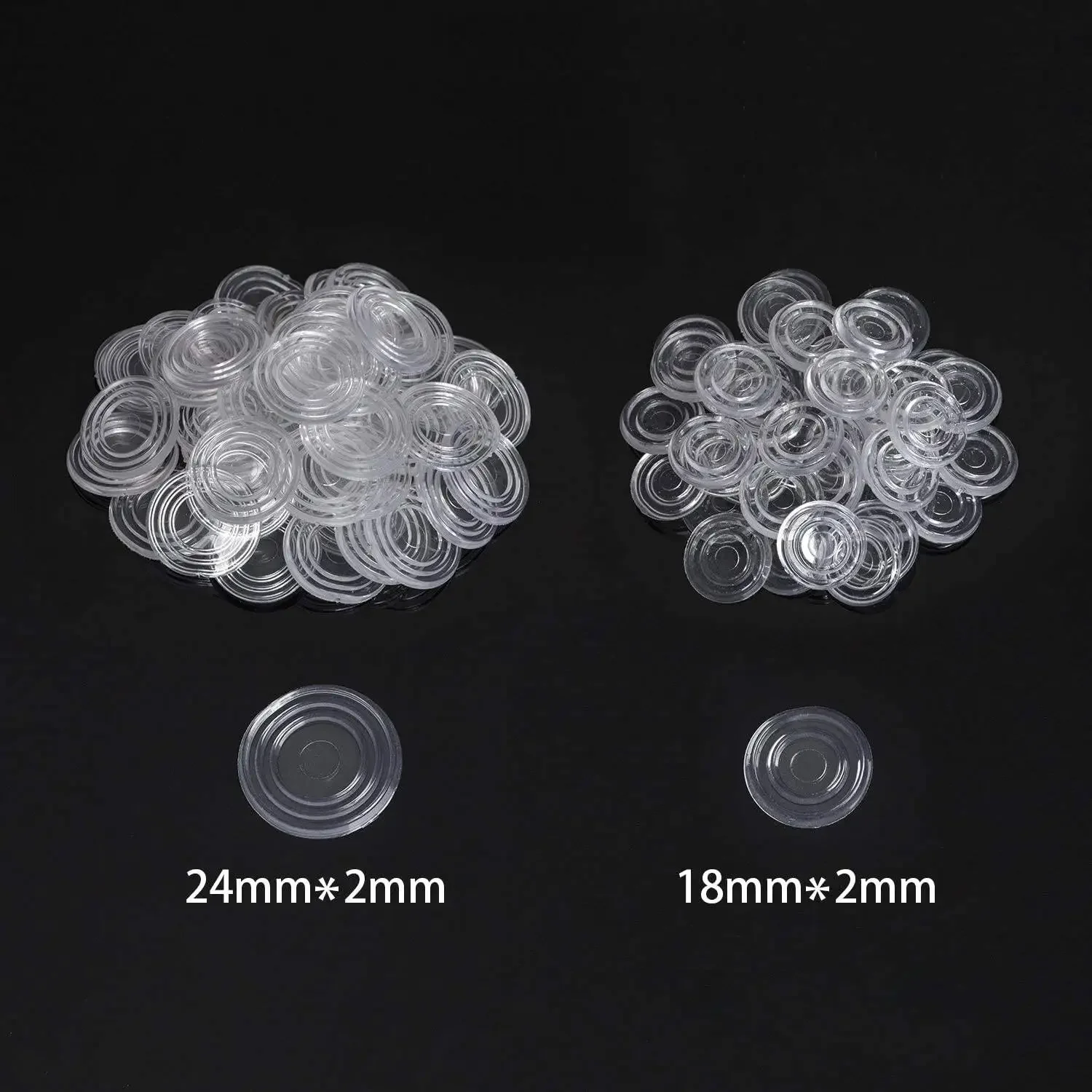 10Pcs 18/24mm Soft Anti Slip Pads Round Glass Table Top Bumpers Non Adhesive Bumpers Pad Plastic Suction Pad for Table Glass Top table top pads