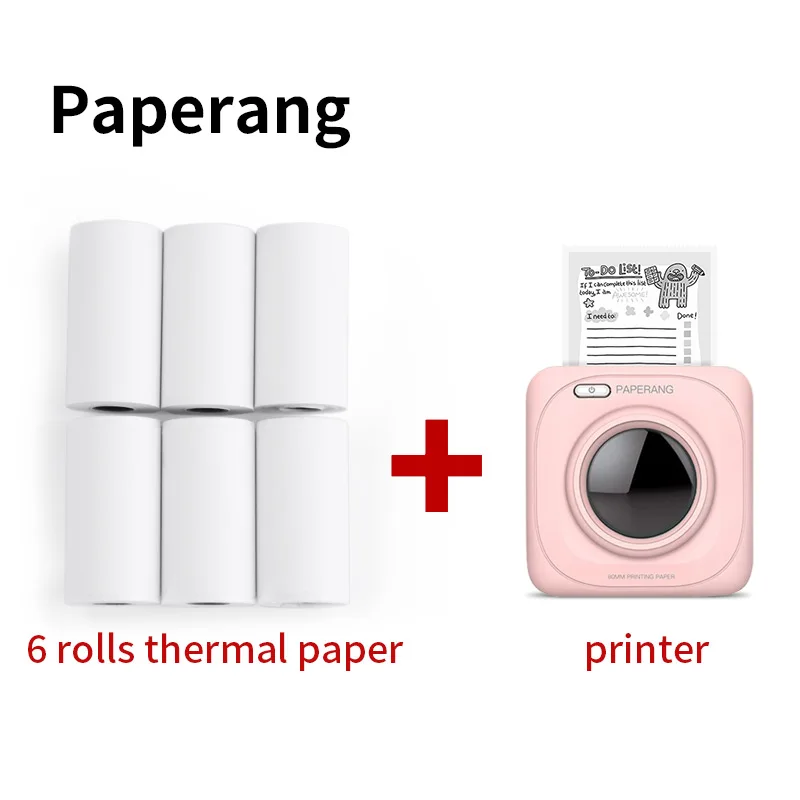 tiny photo printer PAPERANG P1 200dpi Pocket BT Wireless Thermal Portable Mobile Printer  for Photo Picture Receipt Memo Note Label mini mobile printer Printers