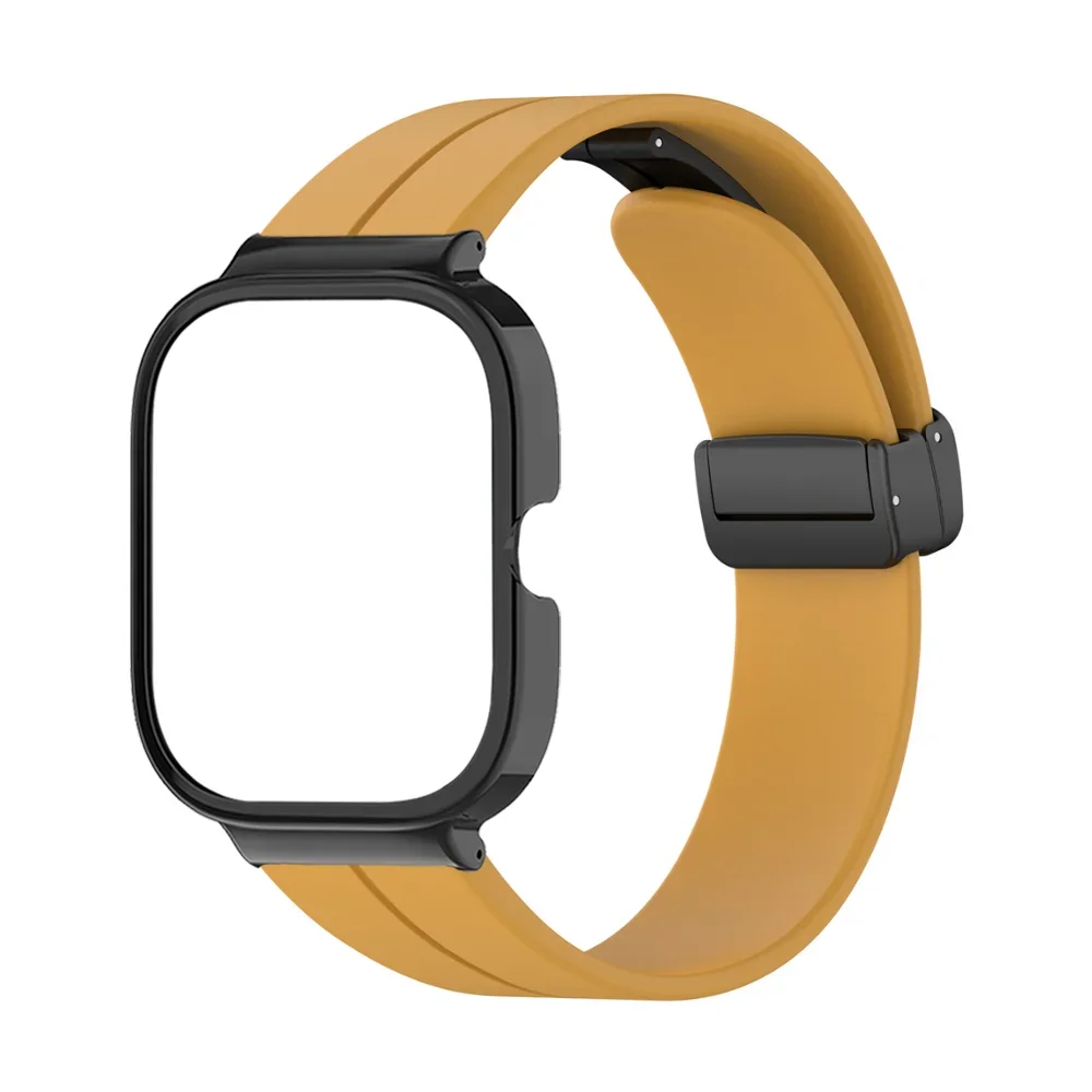 Silicone Magnetic Folding Buckle Smart Watchband Bracelet Strap