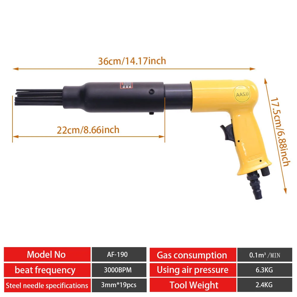 AT-150 19 needle pneumatic gun rust remover, air shovel needle rust ...
