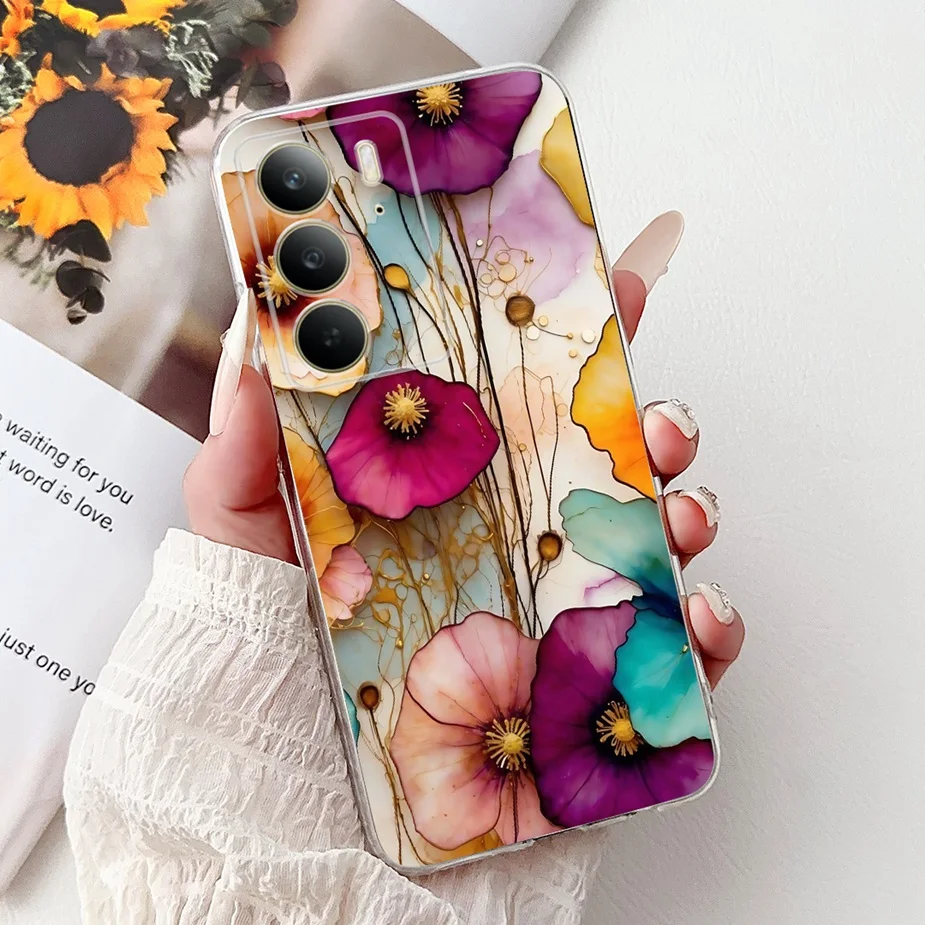 Stylish Painted Soft Silicone Phone Case - Back Cover Bags for Smartphone Protection