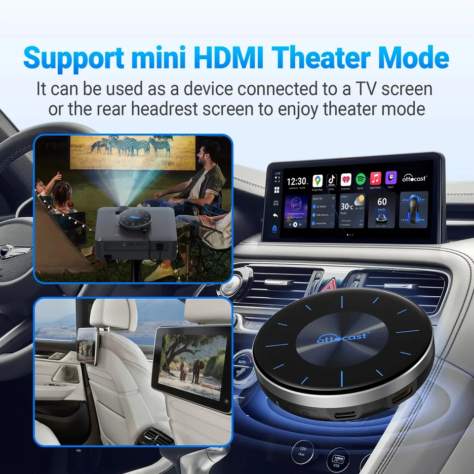 カーオーディオ Ottocast P3 Lite CarPlay Android Auto OttoAibox P3 Lite Wireless CarPlay Android Smart Media Box