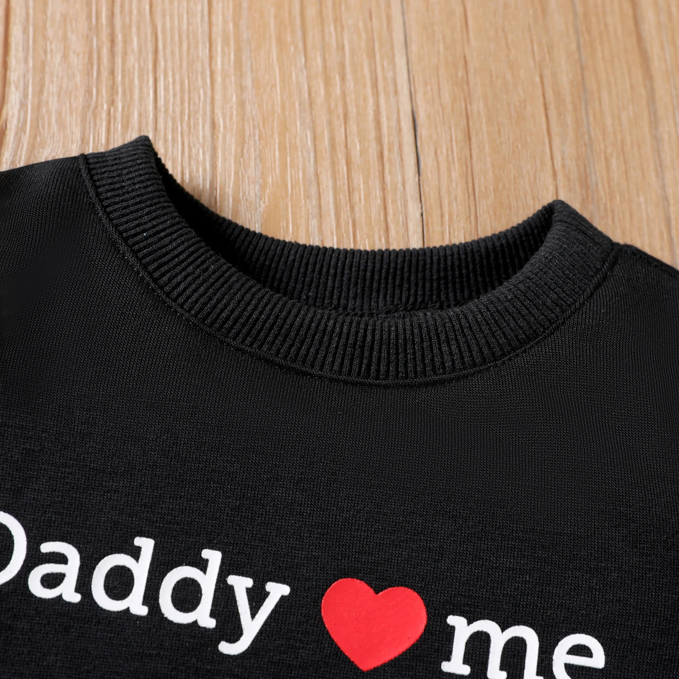 PatPat 여아 및 남아용 레터 프린트 캐주얼 긴팔 탑