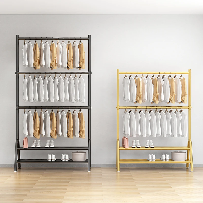 

Rectable Hotel Girls Clothes Rack Shop Metal Kawaii Floor Stand Nordic Coat Hanger Display Glamm Kledingrek Hallway Furniture