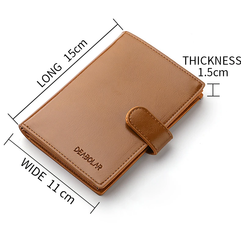 Short Men Wallets Casual Male Purses Zipper Card Bag Coin Bag Small Passport Cover Men's Purse Carteira Masculina Billetera 5
