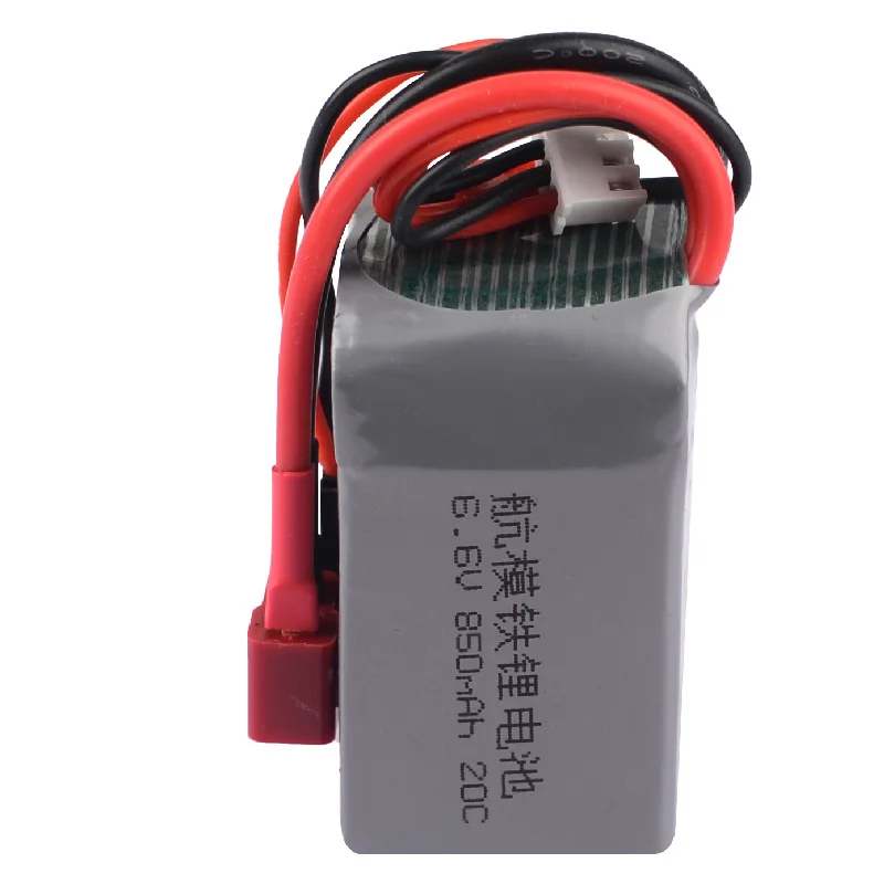 Batterie LiFePO4 6.6V 850mAh pour Drone RX/TX - Lot de 1, 3 ou 5