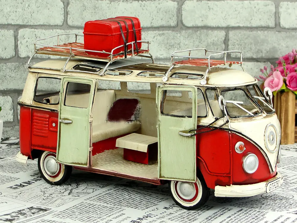 

Retro Wrought Iron Mass Camping Bus, Metal Caravan Model, Metal Jewelry Home Furnishings, Collectibles, Gifts, Birthday Gifts