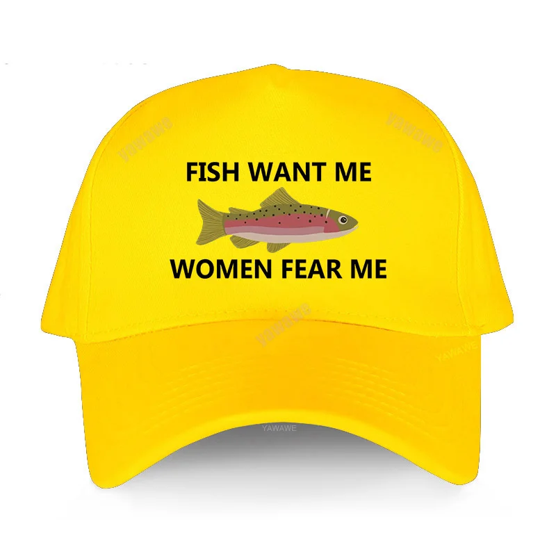 Fish Fear Hat Long Brim, Women Want Fish Fear