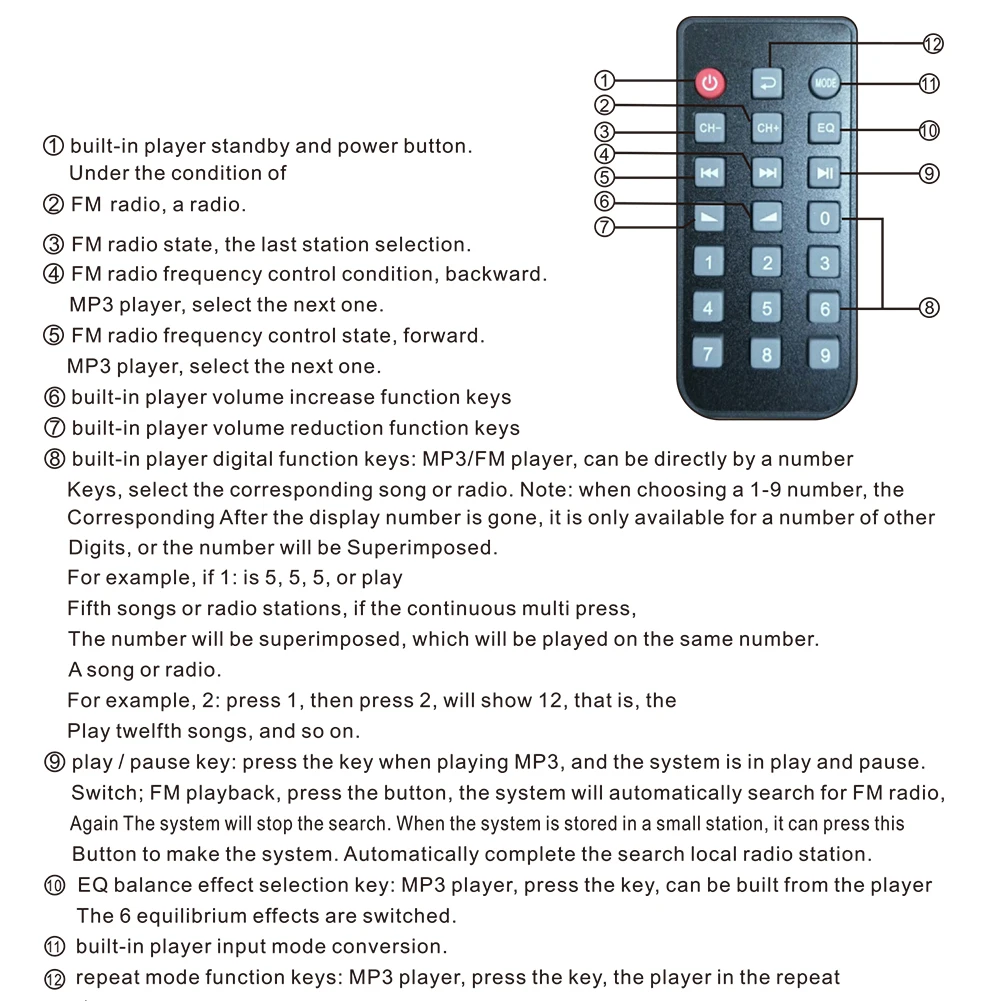 차량용 홈 스피커용 Bluetooth-Compatible5.0 파워 앰프, USB 메모리 카드, Aux 2 마이크 입력, LED 디지털, 2CH 앰프, 2x60W