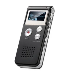 Compact Digital Voice Recorder with MP3 & USB - 64 GB (Black)