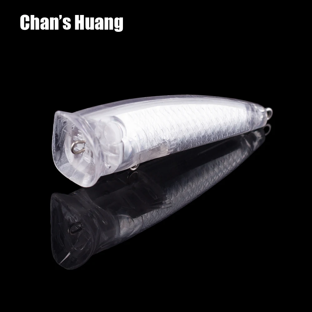 

Chan's Huang 10/20pcs 7.5CM 9.5G Holographic Inside Large Opened Mouth Popper Bait Blank Popper Fishing Lure Unpainted Tackle