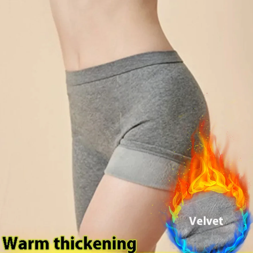 Women Safety Shorts Thermal Underwear Thickened Fleece Winter