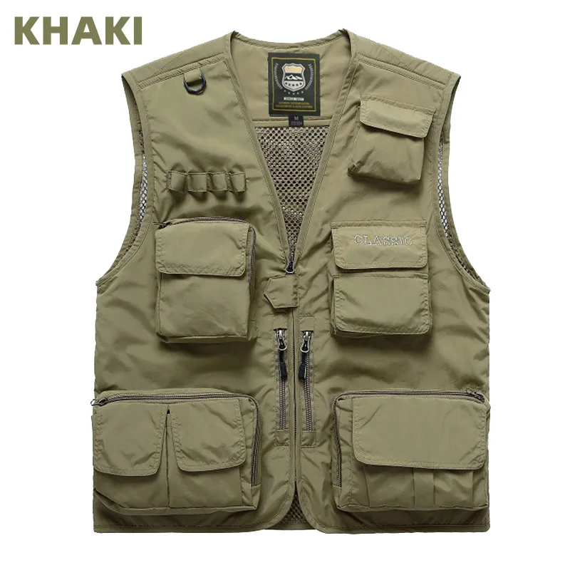 Chaleco De Pesca Para Hombre - Multibolsillos, Sin Mangas, Secado Rápido | Ideal Para Senderismo, Safari O Entrenamiento Al Aire Libre
