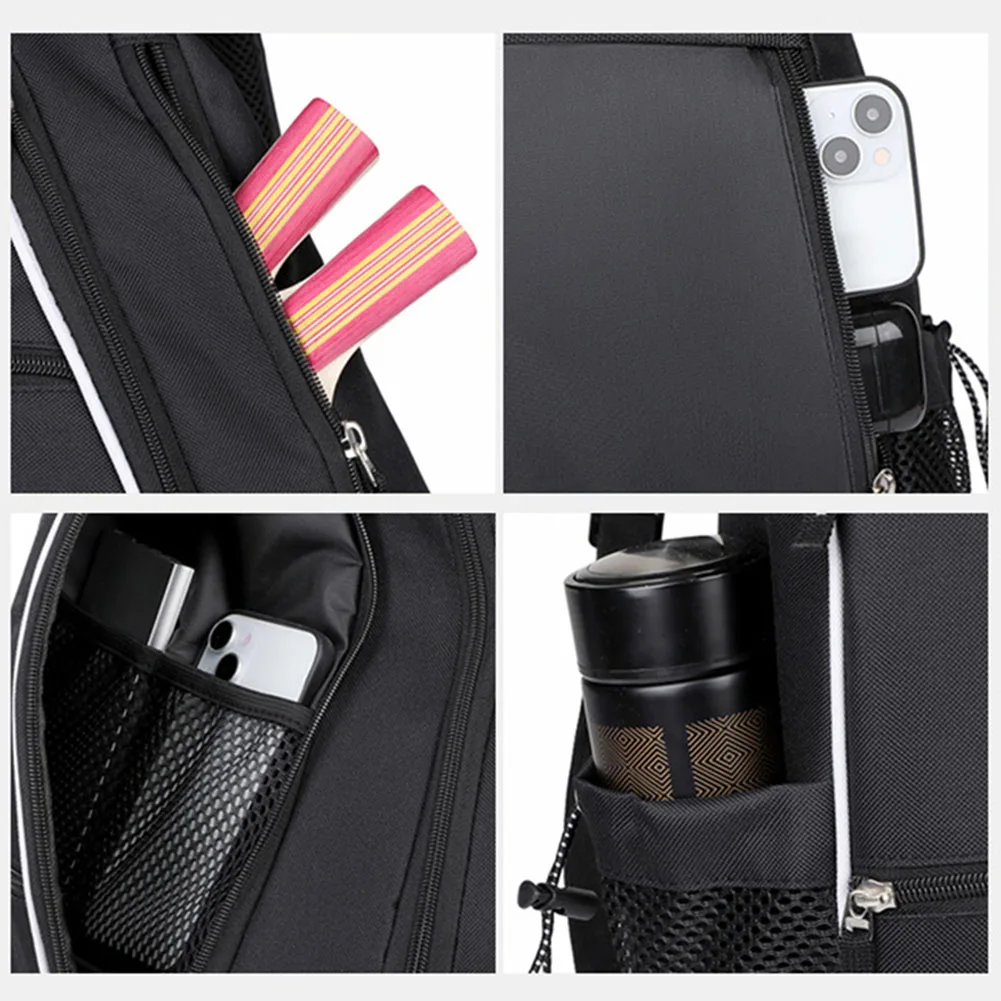 Pickleball Bag Racketball Sling Bag Multifunctional Pickleball Paddle Backpack Multi-pockets Large Capacity Outdoor Sports Bag