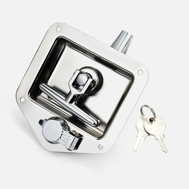 Stainless Steel Recessed Paddle Handle Locks with Linkage Tfolding