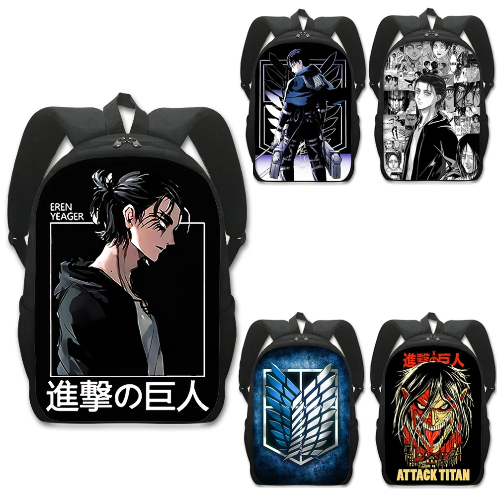 

Anime Attack on Titan Backpack for Teenager School Bags Shingeki No Kyojin Rucksack Levi Eren Daypack Laptop Backpack Book Bag