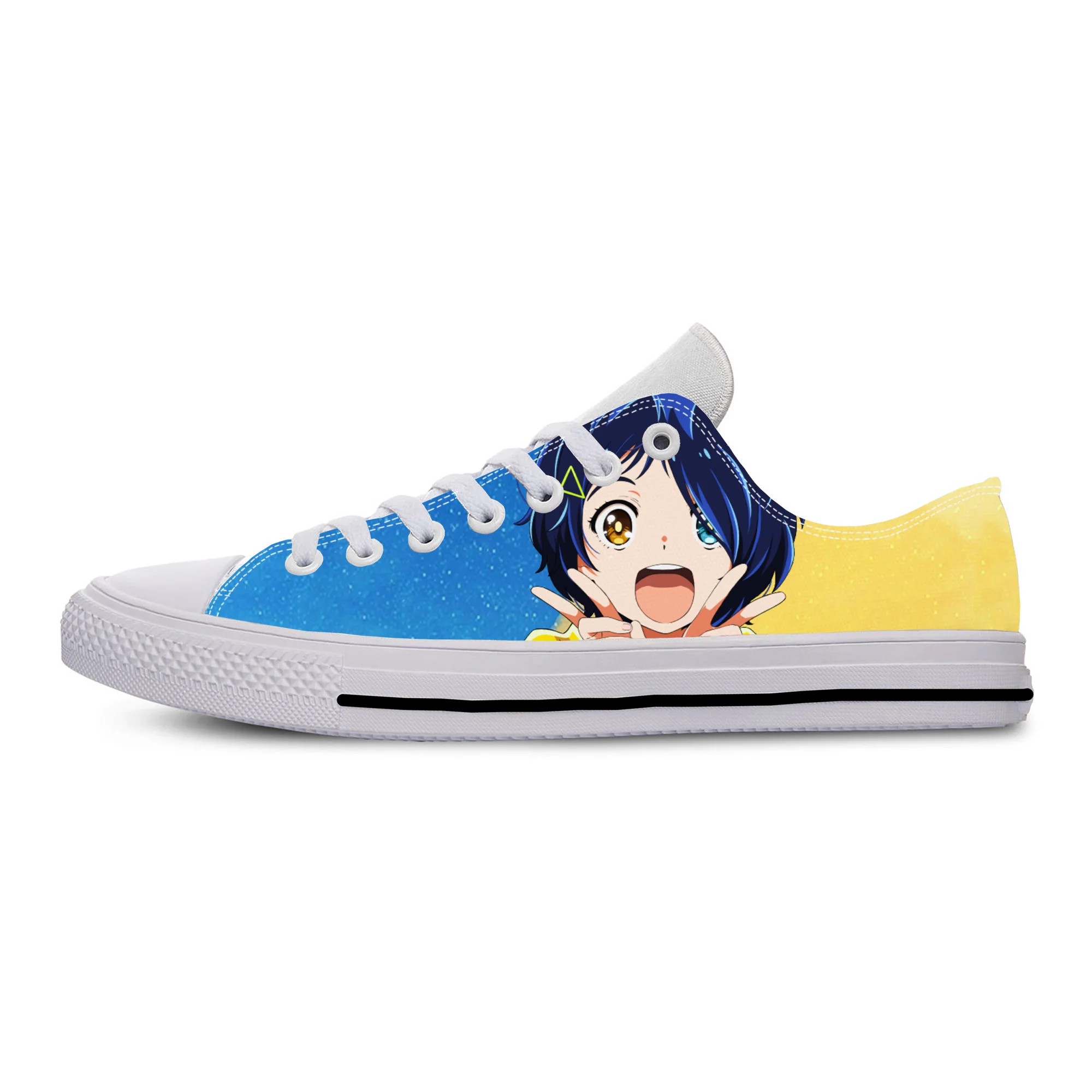 

Japanese Anime Manga Wonder Egg Priority Ohto Ai Casual Cloth Shoes Low Top Breathable Lightweight 3D Print Men Women Sneakers