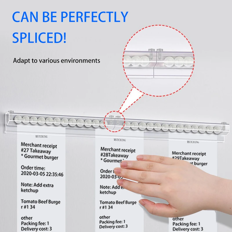 Pvc Kitchen Receipt Holder Durable Clip Takeout Orders & Restaurant Tickets Rack for Office Cafes Pubs 2